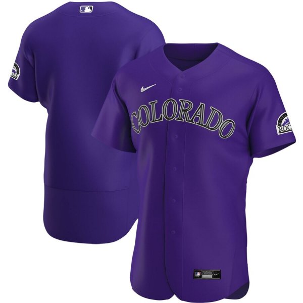 Men's Nike Colorado Rockies Blank Purple Alternate 2020 Team MLB Jersey