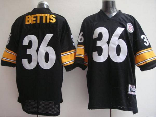 Men's Mitchell And Ness Pittsburgh Steelers #36 Jerome Bettis Black Stitched Throwback NFL Jersey