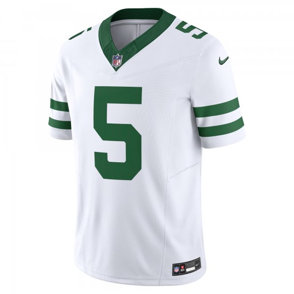 Men's New York Jets Garrett Wilson Nike Legacy White Vapor F.U.S.E. Limited Jersey