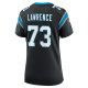 Women's Carolina Panthers Rashard Lawrence Nike  Black  Game Jersey