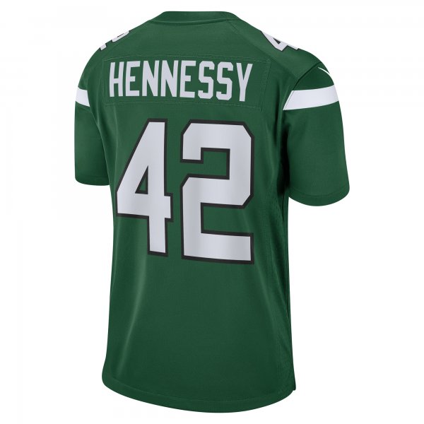 Men's New York Jets Thomas Hennessy Nike Gotham Green Game Jersey