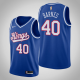 Men's Sacramento Kings #40 Harrison Barnes Blue Swingman Hardwood Classics NBA Jersey