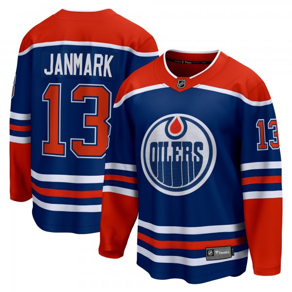 Men's Edmonton Oilers Mattias Janmark Fanatics Royal Home Breakaway Jersey