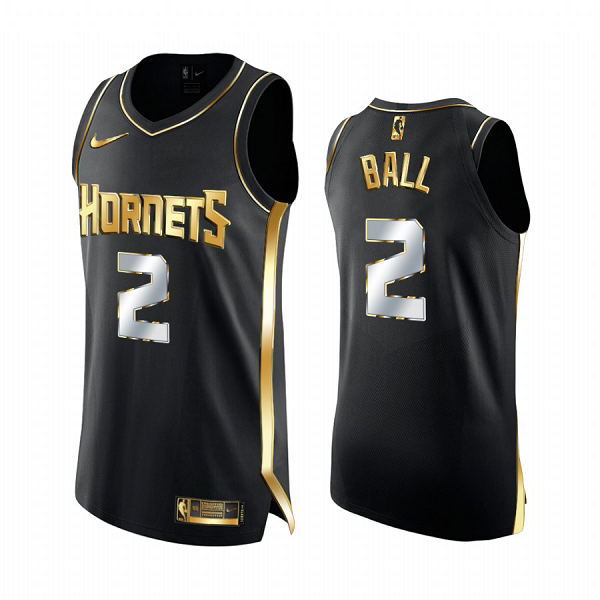 LaMelo Ball Charlotte Hornets 2020-21 Black Golden Edition Limited Jersey