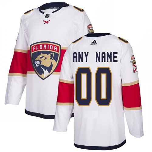 Men's Adidas Florida Panthers White Away NHL Customized Jersey