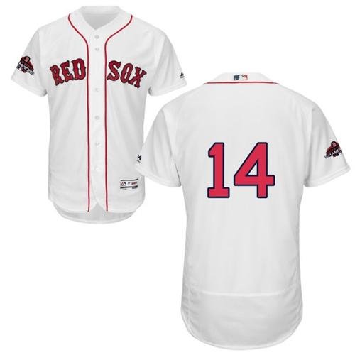 Boston Red Sox #14 Jim Rice White Flexbase Collection 2018 World Series Champions Stitched MLB Jersey