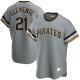 Men's NIKE Pittsburgh Pirates #21 Roberto Clemente Road Cooperstown Collection Player Gray MLB Jersey