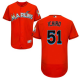 Miami Marlins #51 Ichiro Suzuki Orange Flexbase Collection Stitched MLB Jersey