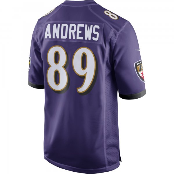 Men's Baltimore Ravens Mark Andrews Nike Purple Game Jersey