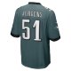 Men's Philadelphia Eagles Cam Jurgens Nike Midnight Green Game Player Jersey