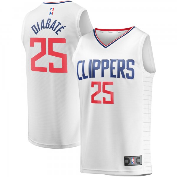 Youth LA Clippers Moussa DiabatÃÂ© Fanatics White Fast Break Player Jersey - Association Edition