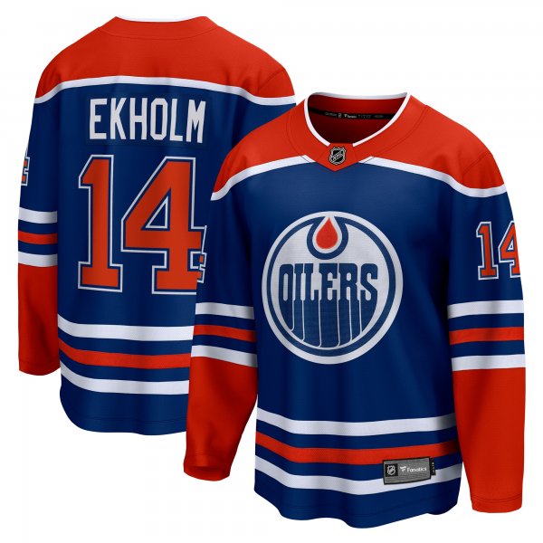 Men's Edmonton Oilers Mattias Ekholm Fanatics Royal Home Breakaway Jersey