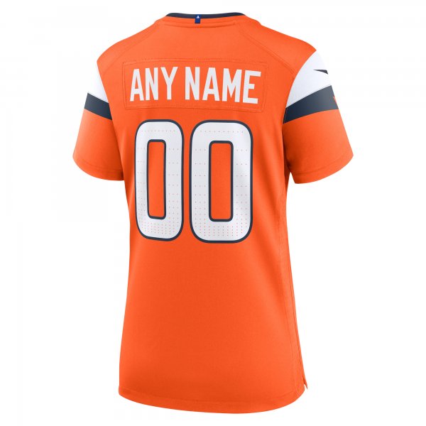 Women's Denver Broncos  Nike Orange Custom Game Jersey