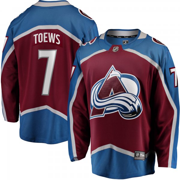 Men's Colorado Avalanche Devon Toews Fanatics Burgundy Home Breakaway Player Jersey