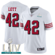 San Francisco 49ers #42 Ronnie Lott White Rush Super Bowl LIV Bound Men's Stitched NFL Vapor Untouchable Limited Jersey