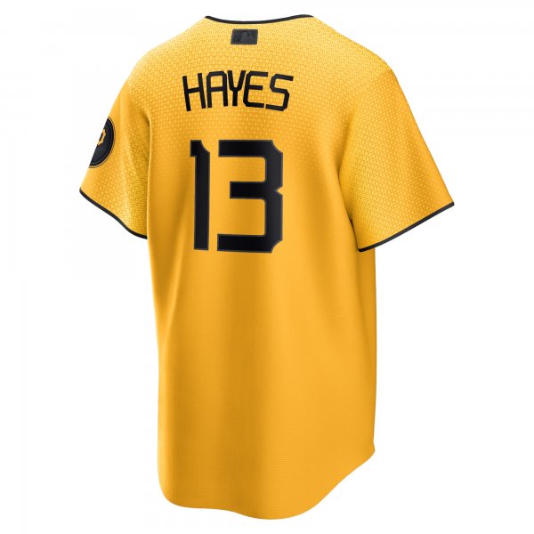 Men's Pittsburgh Pirates Ke'Bryan Hayes Nike Gold City Connect Replica Player Jersey