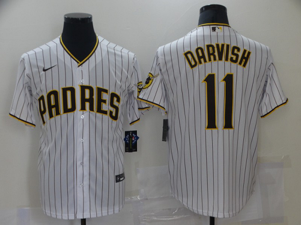 Men's San Diego Padres #11 Yu Darvish White Stitched MLB Cool Base Nike Jersey