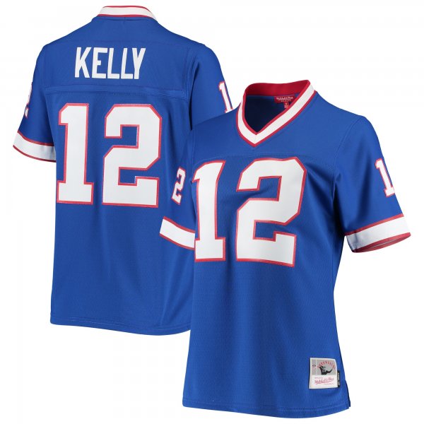 Women's Buffalo Bills Jim Kelly Mitchell & Ness Royal 1990 Legacy Replica Jersey