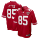 Men's San Francisco 49ers #85 George Kittle Nike Scarlet 75th Anniversary Limited Jersey