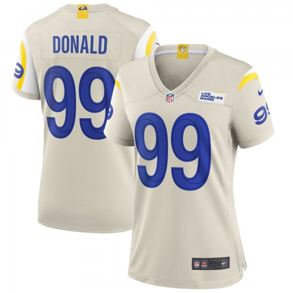 Women's Los Angeles Rams Aaron Donald Nike Cream Player Jersey