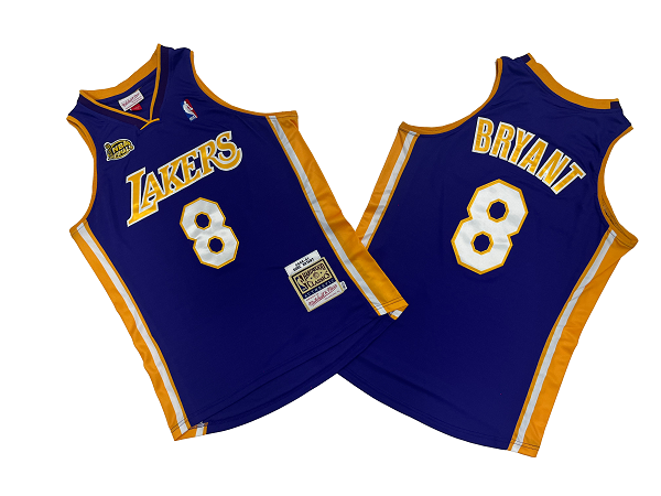 Men's Los Angeles Lakers #8 Kobe Bryant purple 2000-01 Mitchell and Ness Stitched NBA Jersey