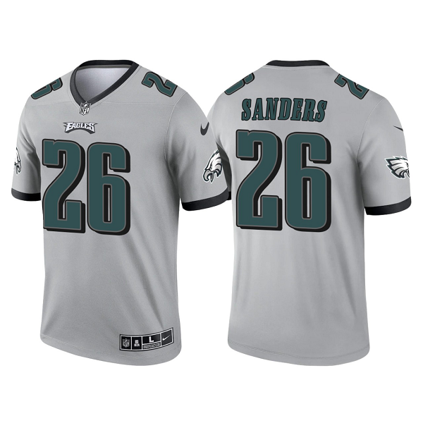 Men's Philadelphia Eagles #26 Miles Sanders Silver 2021 Limited NFL Jersey