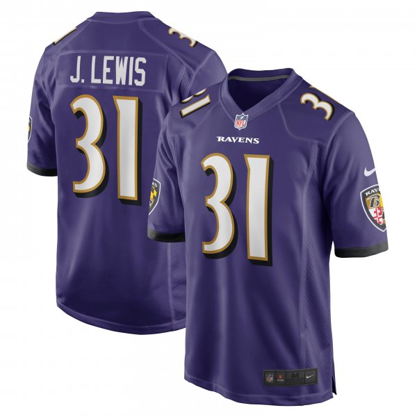 Men's Baltimore Ravens Jamal Lewis Nike Purple Game Retired Player Jersey