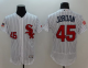 Chicago White sox #45 Michael Jordan White(Black Strip) Fashion Stars And Stripes Flexbase Stitched MLB Jersey