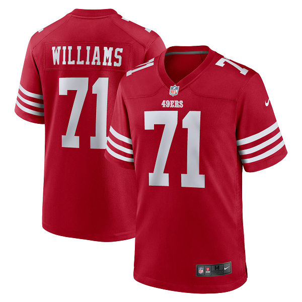 Men's San Francisco 49ers Trent Williams Nike Scarlet Player Game Jersey-(2022 New Style)