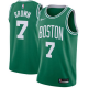 Men's Nike Boston Celtics #7 Jaylen Brown Green Stitched Swingman NBA Jersey