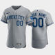 Custom 00 Kansas City Royals 2022 Gray Men's MLB Jersey