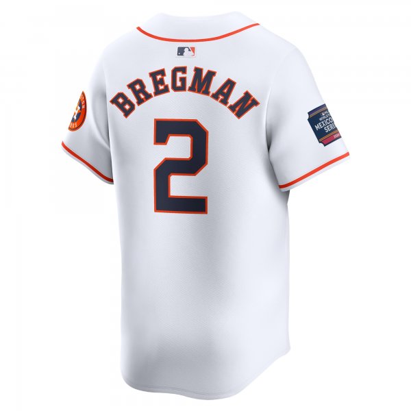 Men's Houston Astros Alex Bregman Nike White 2024 MLB World Tour Mexico City Series Home Limited Player Jersey