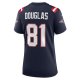 Women's New England Patriots Demario Douglas Nike  Navy  Game Jersey