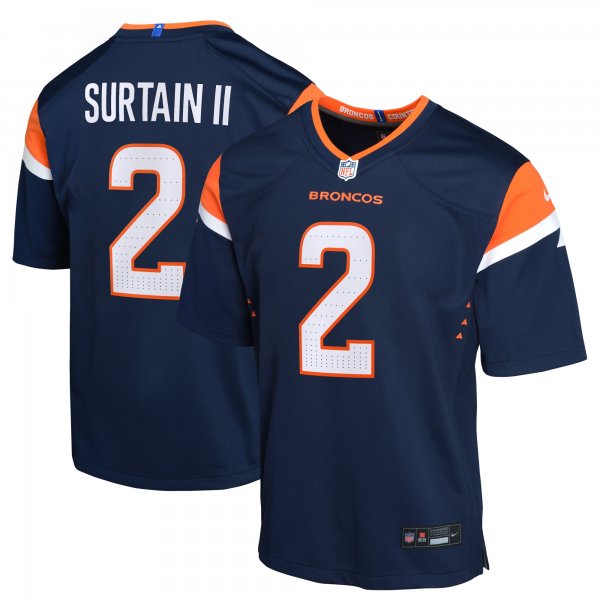 Youth Denver Broncos Patrick Surtain II Nike Navy Alternate Game Jersey