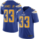 Los Angeles Chargers #33 Derwin James Jr Electric Blue Men's Stitched NFL Limited Rush Jersey