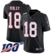 Atlanta Falcons #18 Calvin Ridley Black Alternate Men's Stitched NFL 100th Season Vapor Limited Jersey