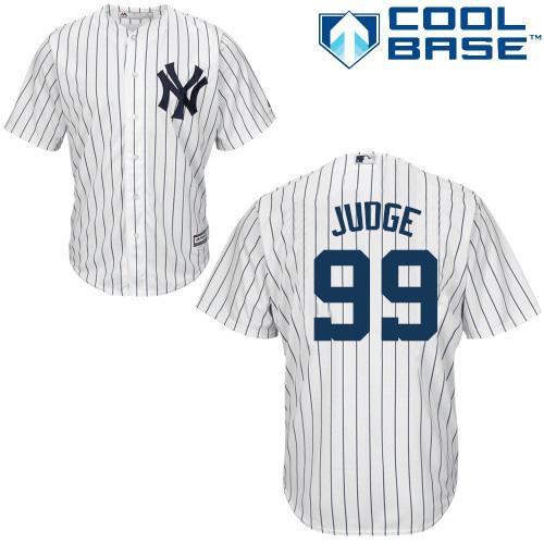 New York Yankees #99 Aaron Judge White Cool Base Stitched Youth MLB Jersey