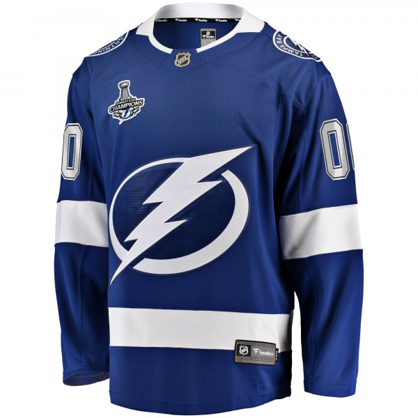 Men's Tampa Bay Lightning Fanatics Blue 2021 Stanley Cup Champions Home Breakaway Custom Jersey