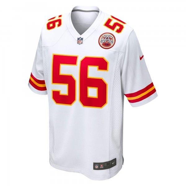 Men's Kansas City Chiefs George Karlaftis Nike White Away Game Player Jersey