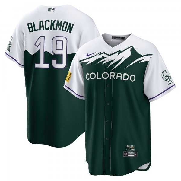 Men's Colorado Rockies Charlie Blackmon Nike Green City Connect Replica Player Jersey