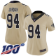 Women's New Orleans Saints #94 Cameron Jordan GoldStitched NFL Limited Inverted Legend 100th Season Jersey