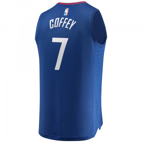 Men's LA Clippers Amir Coffey Fanatics Royal Fast Break Replica Jersey - Icon Edition