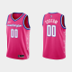 Men's Washington Wizards #00 Custom 2022-23 Cherry Blossom City Pink NBA Jersey