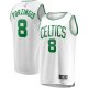 Men's Boston Celtics Kristaps Porzingis Fanatics White Fast Break Player Jersey - Association Edition