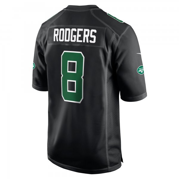 Men's New York Jets Aaron Rodgers Nike Black Fashion Game Jersey