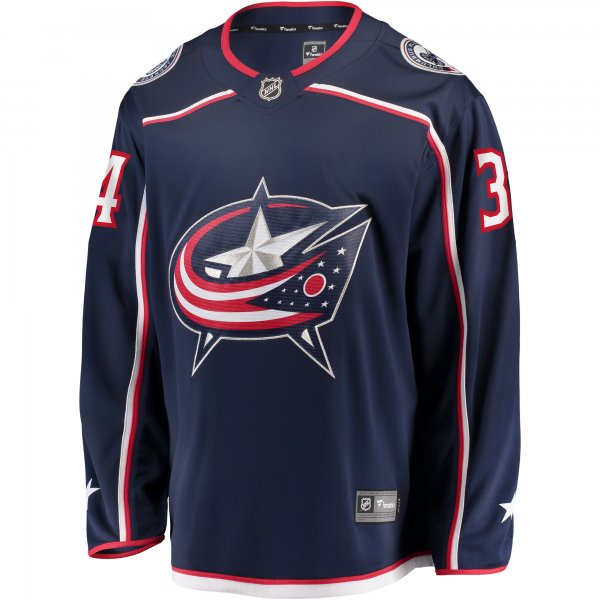 Men's Columbus Blue Jackets Cole Sillinger Fanatics Navy Home Breakaway Player Jersey