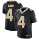 Youth Nike New Orleans Saints #4 Derek Carr Black Vapor Limited NFL Jersey