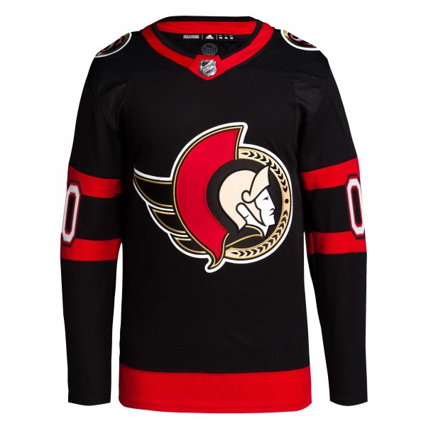 Men's Ottawa Senators  adidas Black Home  Primegreen Custom Jersey