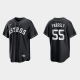 Men's Houston Astros $#55 Ryan Pressly All Black Fashion MLB Jersey