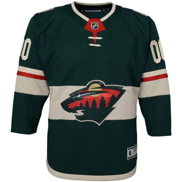 Youth Minnesota Wild Green Home Premier Custom Jersey